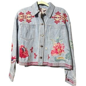 NWOT Johnny Was Talulla Cropped Denim Jacket